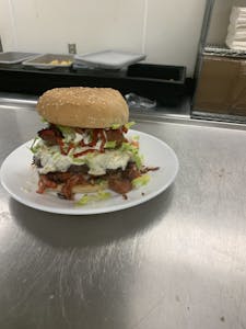 Order Norteña Burger food online from Que Tal Pollo store, Independence on bringmethat.com