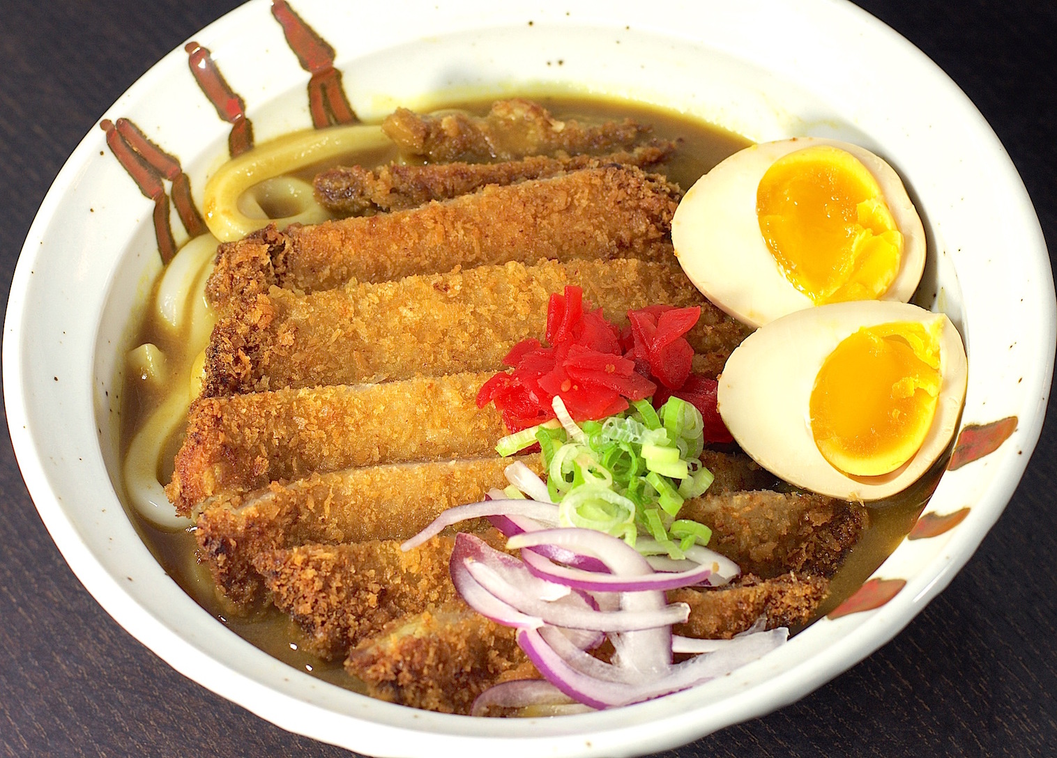 Order Chicken Katsu Curry Udon with Egg food online from Fukusuke Japanese Ramen Dining store, Fountain Valley on bringmethat.com