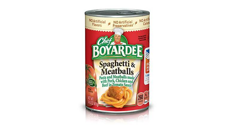 Order Chef Boyardee Spaghetti And Meatballs food online from Route 7 Food Mart store, Norwalk on bringmethat.com