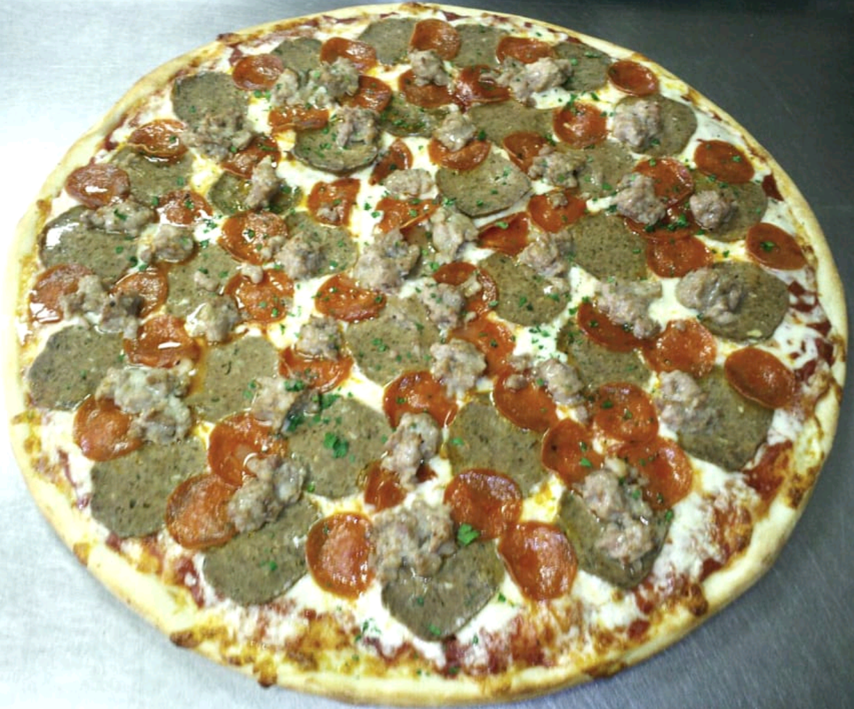 Order Meat Lovers Pizza food online from Roma Pizza store, Brooklyn on bringmethat.com