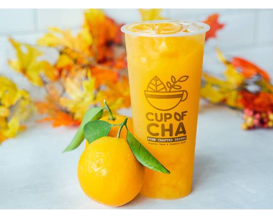 Order 0.M.G Fruit Tea (Mango Star Jelly & orange slices) food online from Cup Of Cha Tea House store, Monrovia on bringmethat.com
