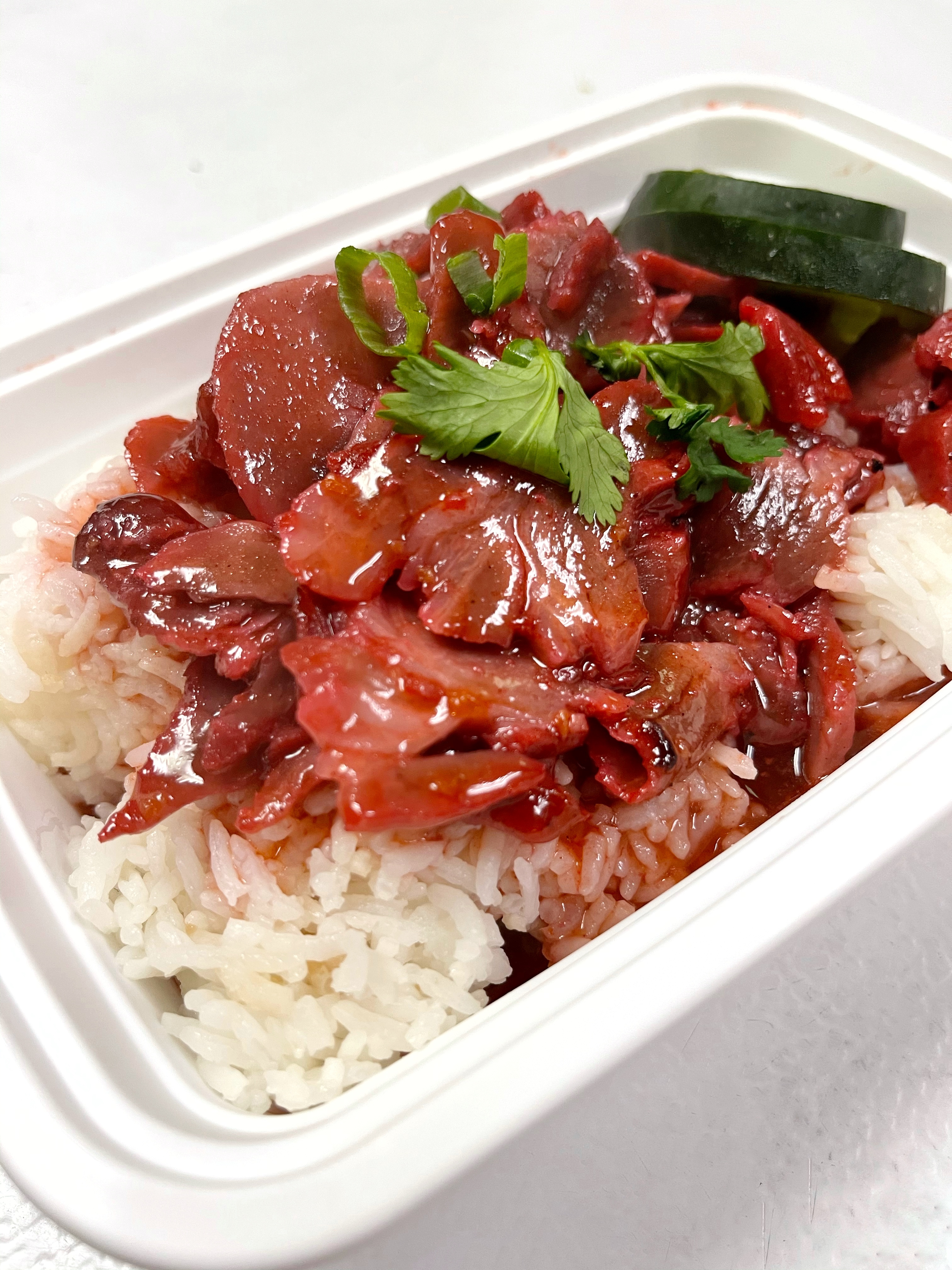 Order BBQ Pork Over Rice food online from Yindee store, Chicago on bringmethat.com