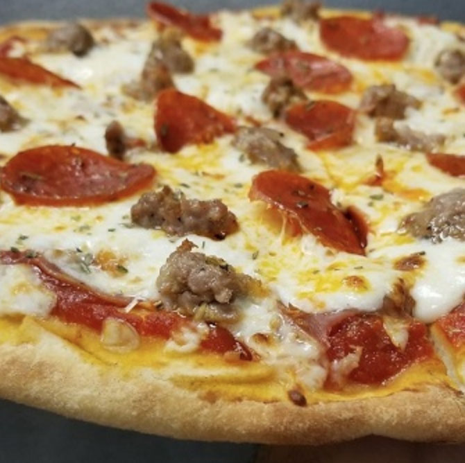 Order Meat Lover’s Dream Pizza food online from Casa Italiana store, Richmond on bringmethat.com