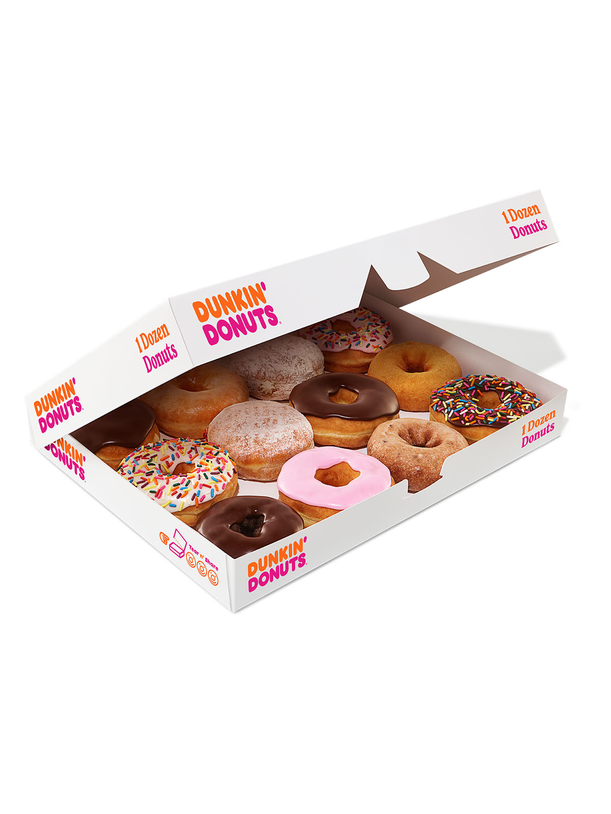 Order Assorted 12 Donuts food online from Dunkin store, Corning on bringmethat.com