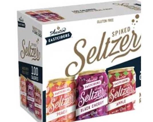 Order Austin Eastciders Seltzer, 12pk-12oz can beer (5.0% ABV) food online from Cold Spring Liquor store, Liberty Hill on bringmethat.com