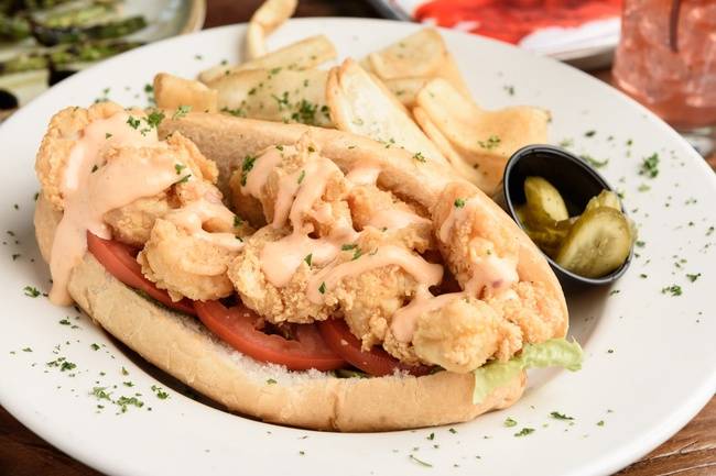 Order Shrimp Po-Boy food online from HIEUX Boil Seafood House store, New Orleans on bringmethat.com