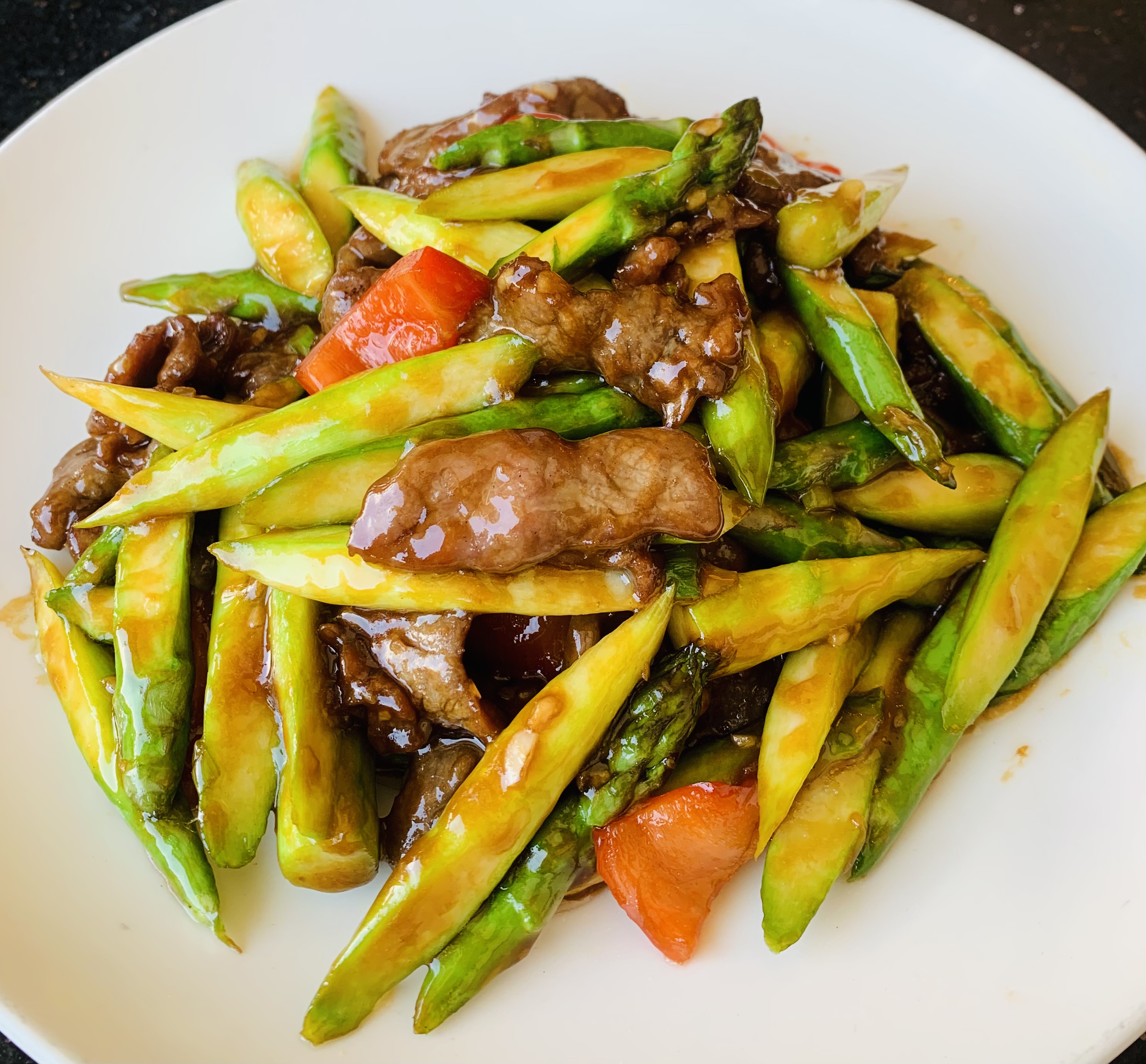 Order Sautéed Beef with Asparagus  food online from The Bund store, Forest Hills on bringmethat.com