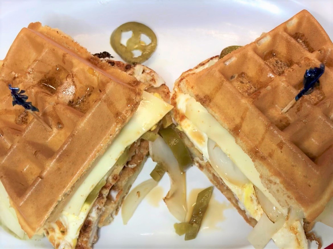 Order Waffle Sandwich food online from Eat At Rudy store, Los Angeles on bringmethat.com