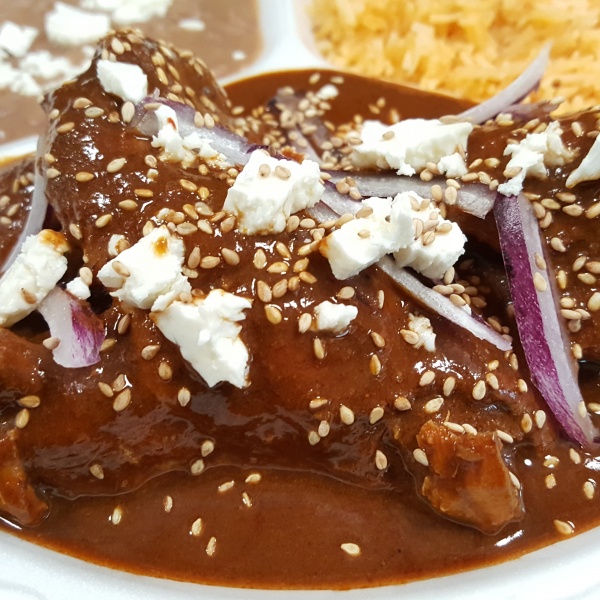 Order Mole Poblano Taco food online from Happy Taco store, Los Angeles on bringmethat.com