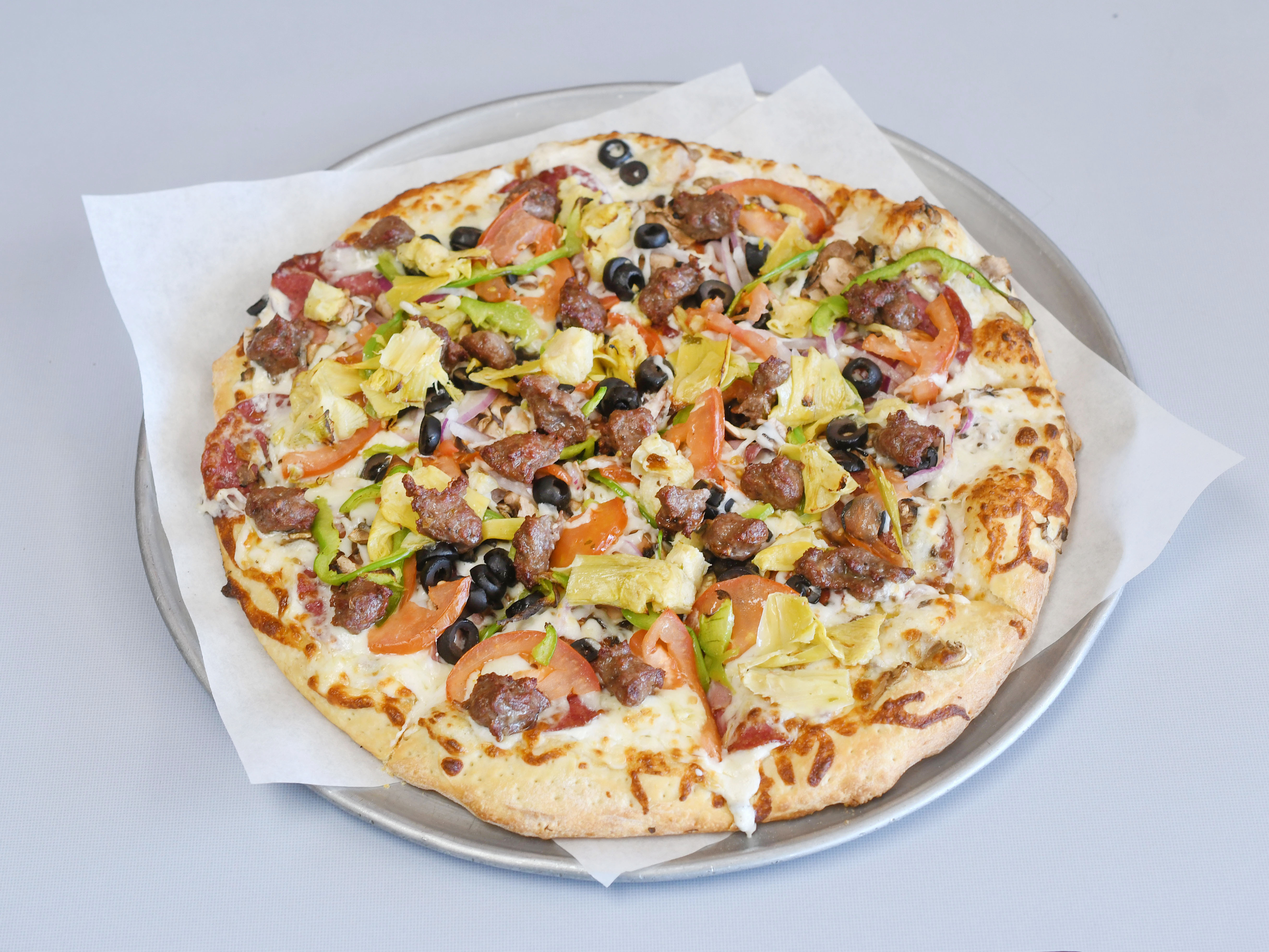 Order The God Father Pizza food online from Milano Pizza & Greek Deli store, Manteca on bringmethat.com