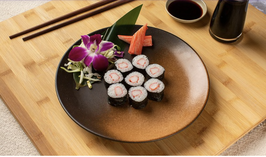 Order 4. Crabmeat Roll food online from Yama Sushi Bar & Chinese Food store, Glen Rock on bringmethat.com