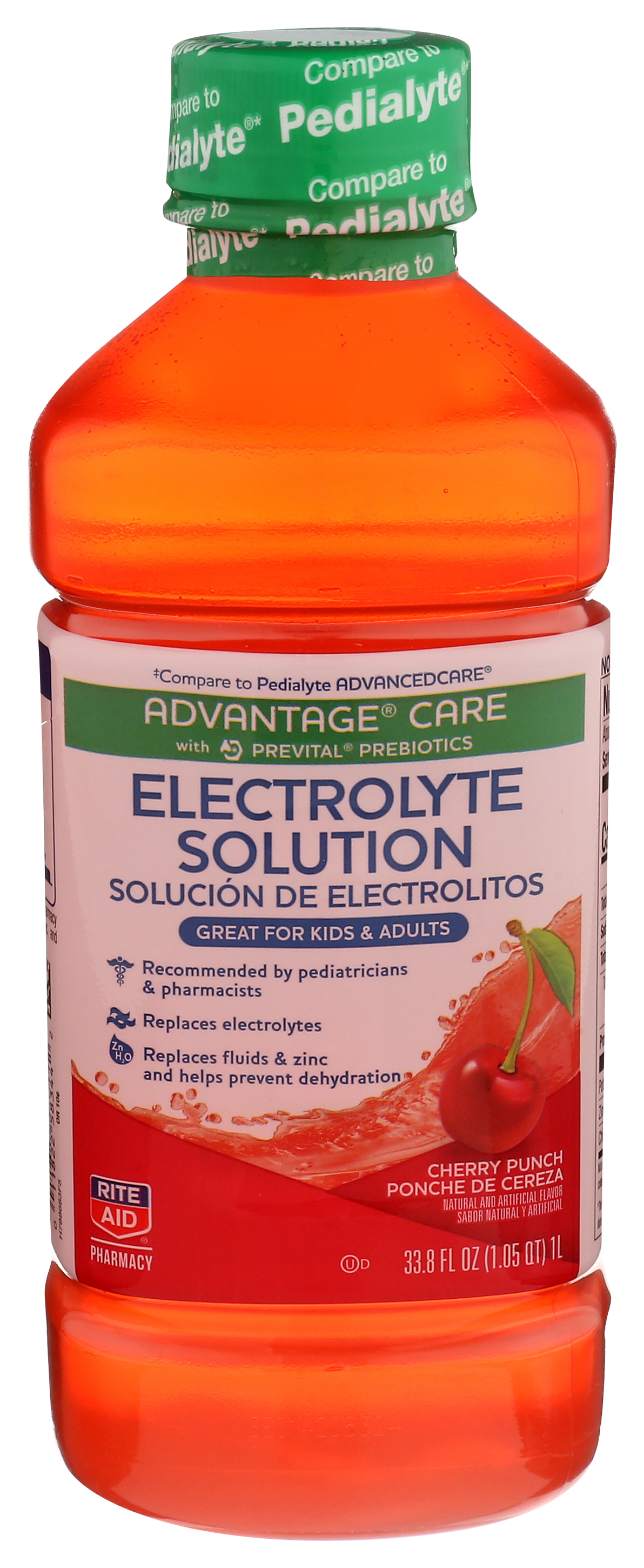 Order Rite Aid Advantage Care Electrolyte Solution, Cherry Punch - 33.8 fl oz food online from Rite Aid store, MILLER PLACE on bringmethat.com
