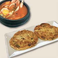 Order C1. Seafood Pancake Combo food online from Tofu Village store, Gardena on bringmethat.com