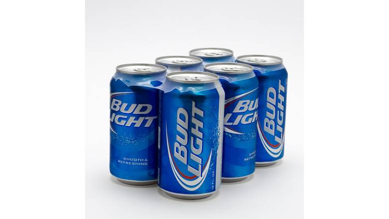Order Bud Light Beer Cans - Pack Of 6 food online from Waldi Discount Liquor store, Ansonia on bringmethat.com