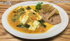 Order Rajas con Queso food online from El Querreque Grill store, Laredo on bringmethat.com