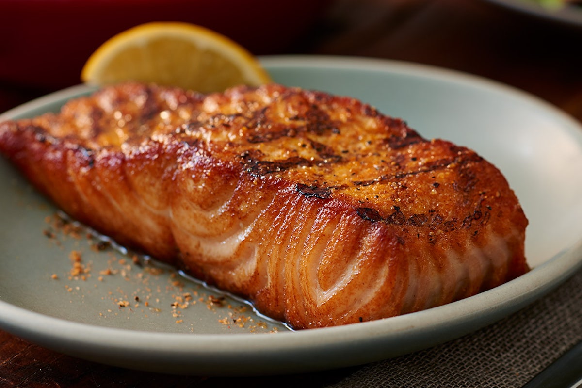 Order Grilled Fresh Salmon food online from Black Angus Steakhouse store, Northridge on bringmethat.com