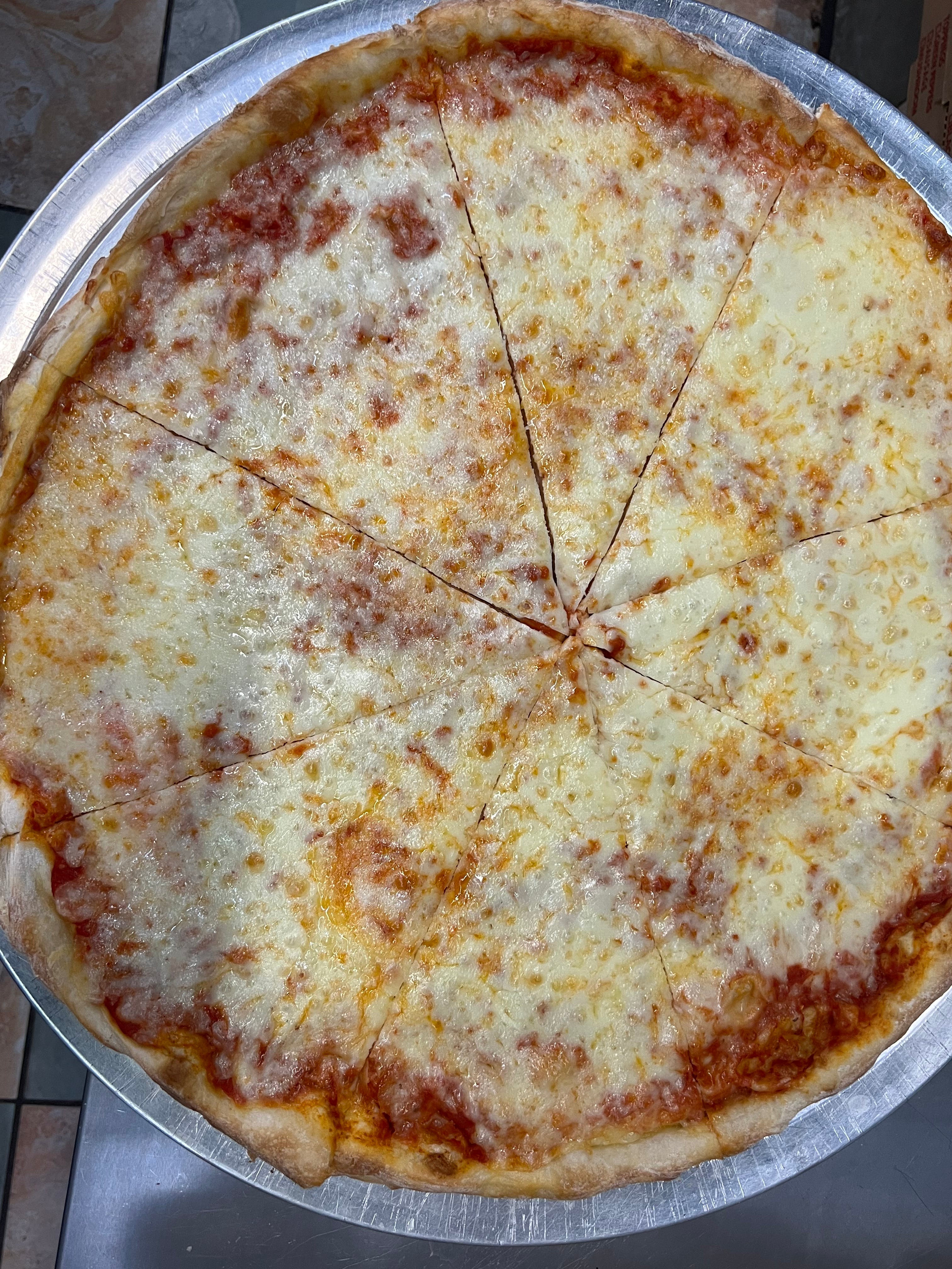 Order Cheese Pizza - Medium 14" food online from Sal's Pizza store, Fond Du Lac on bringmethat.com