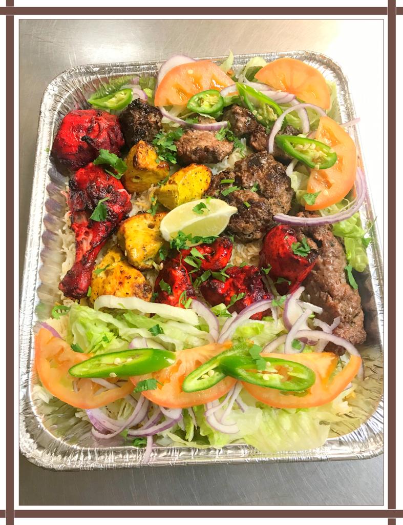 Order Chef Special Grill Platter (6 FULL ORDERS) food online from Biryani Pointe store, Lombard on bringmethat.com