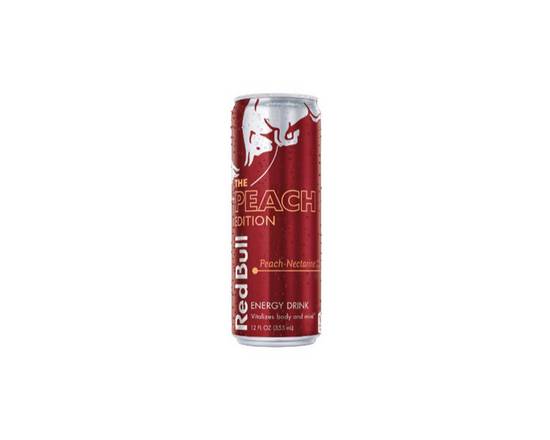 Order Red Bull Peach Edition 12 oz food online from Shell store, Pinole on bringmethat.com