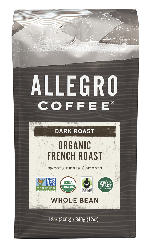 Order Organic French Roast (12 oz.) food online from Allegro Coffee Company store, Memphis on bringmethat.com