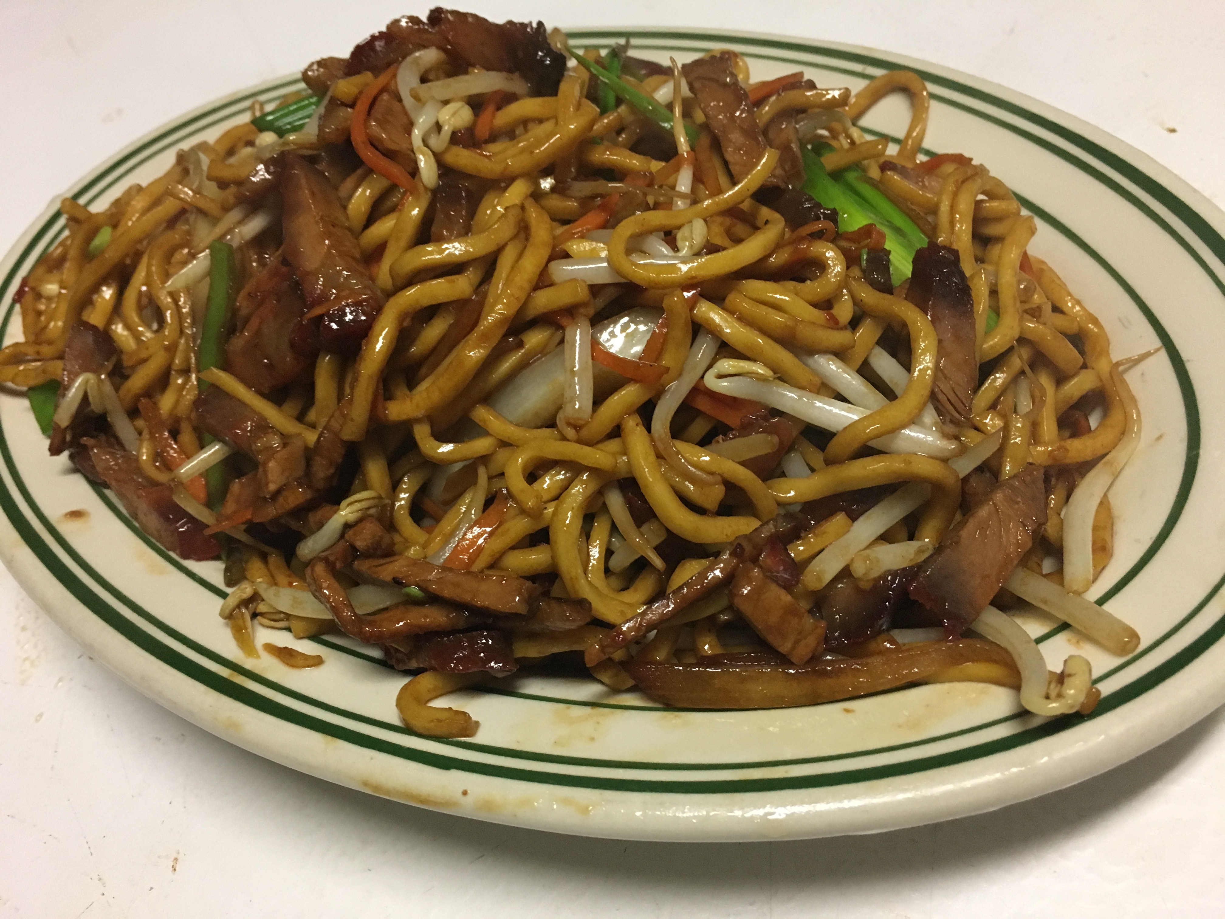 Order T2. BBQ Pork Cantonese Style Lo Mein food online from Chen's House store, Oak Lawn on bringmethat.com