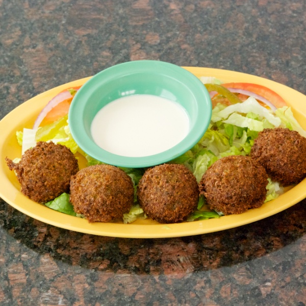 Order F2. Falafel Plate food online from Al Basha Mediteranean store, Webster on bringmethat.com