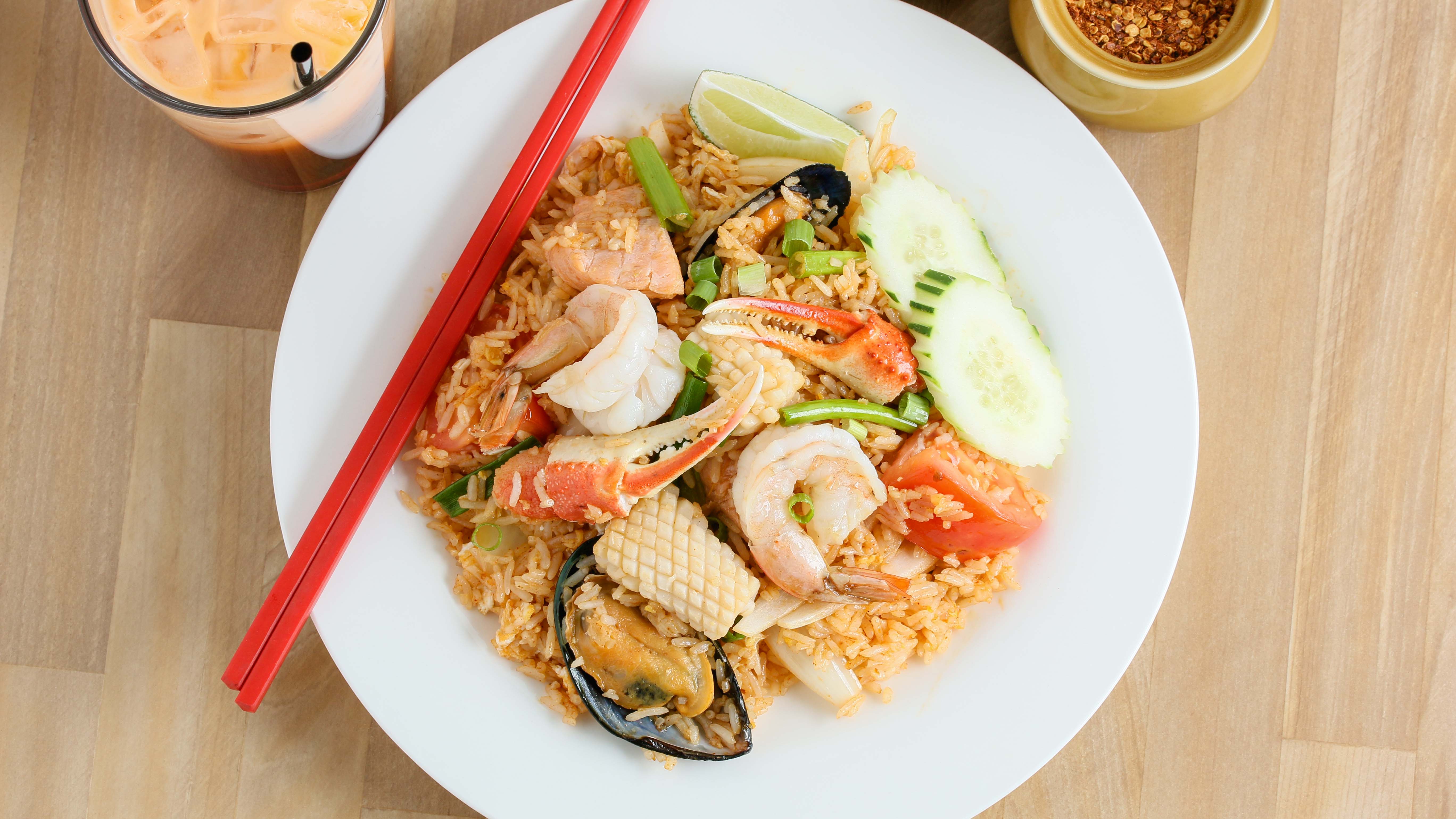 Order F6. Seafood Fried Rice food online from Taste Of Windsor store, Glendale on bringmethat.com