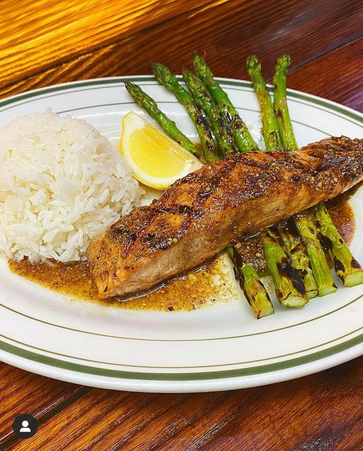 Order D- Grilled Salmon food online from Old john's luncheonette store, New York on bringmethat.com