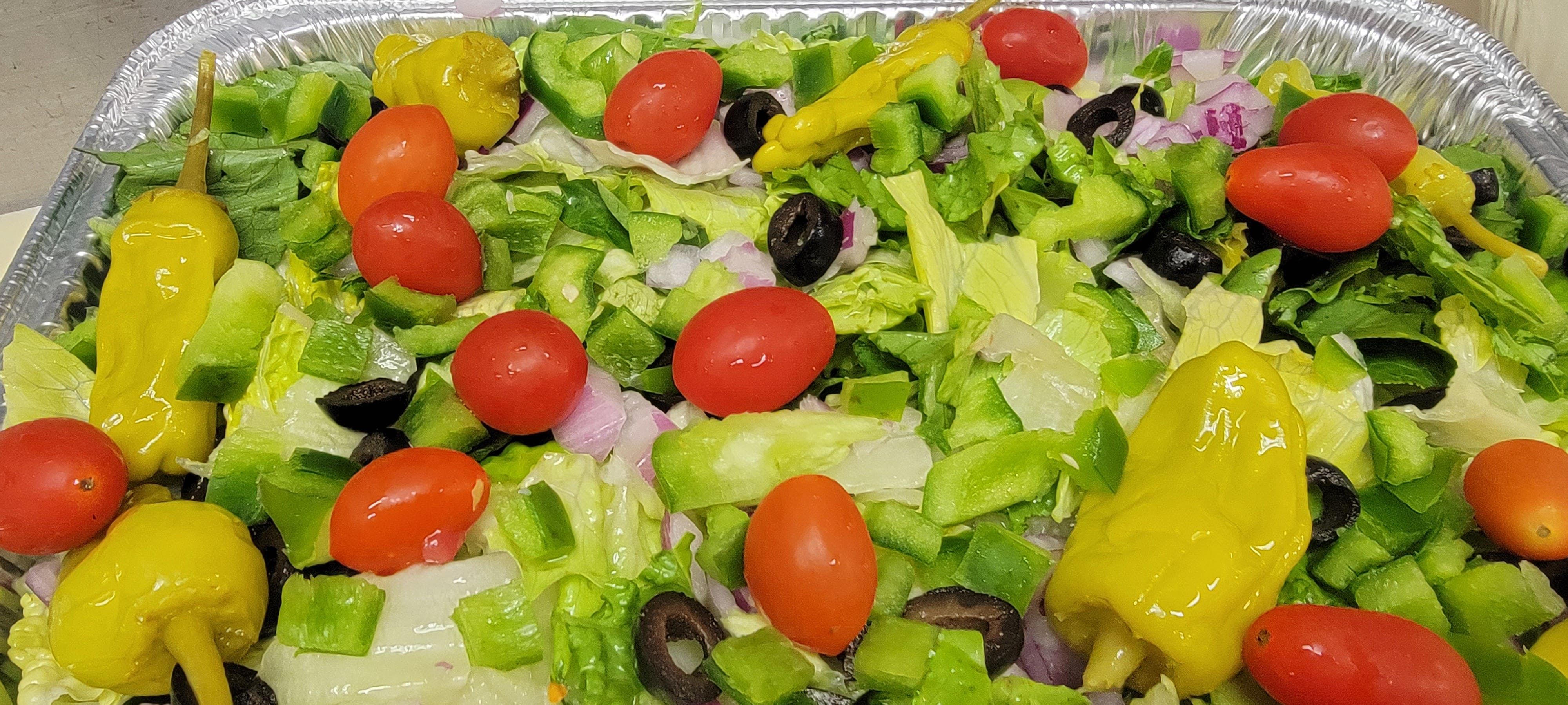Order Garden Party Salad Catering - Half Tray (Serves 10-12 People) food online from Stosh Pizza store, Center Line on bringmethat.com