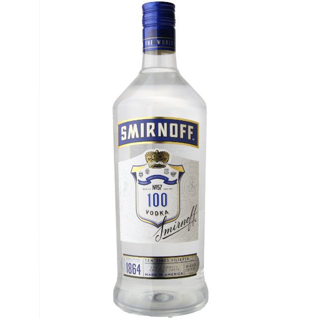Order Smirnoff 100 Vodka food online from Mirage Wine & Liquor store, Palm Springs on bringmethat.com