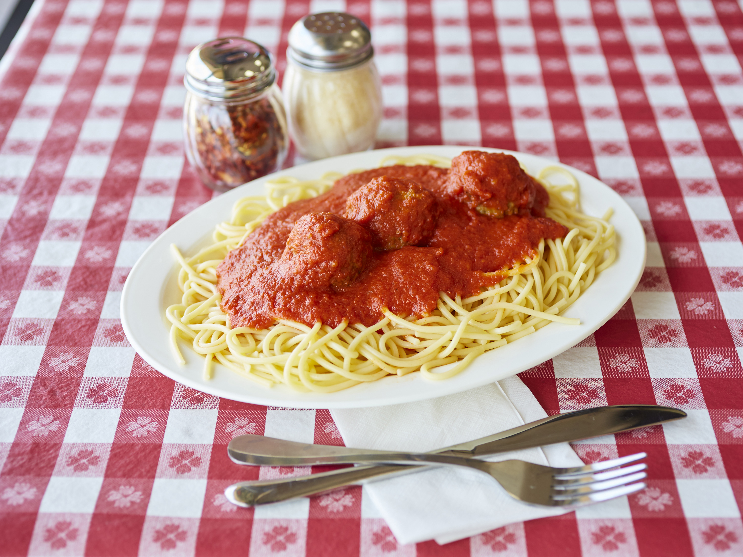 Order Spaghetti with 3 Meatballs food online from Winners Ny Pizza store, Agoura Hills on bringmethat.com