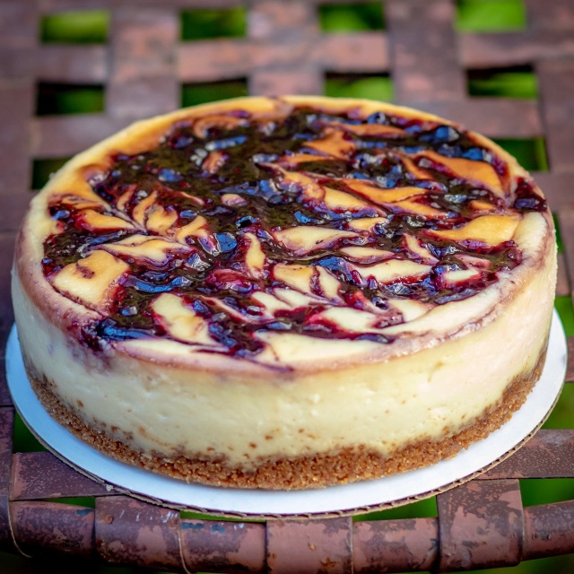 Order Blueberry Swirl food online from Mary Cheesecakes store, St. George on bringmethat.com