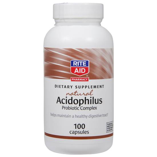 Order Rite Aid Acidophilus Probiotic Complex Capsules (100 ct) food online from Rite Aid store, Palm Desert on bringmethat.com