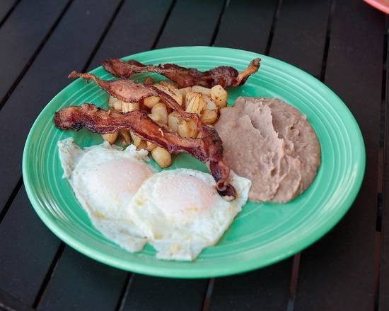 Order Bacon and Egg Plate food online from Las Palapas store, San Antonio on bringmethat.com
