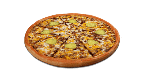 Order Bacon Cheeseburger Pizza - Mini (4 Slices) food online from Godfather Pizza store, Wayne on bringmethat.com