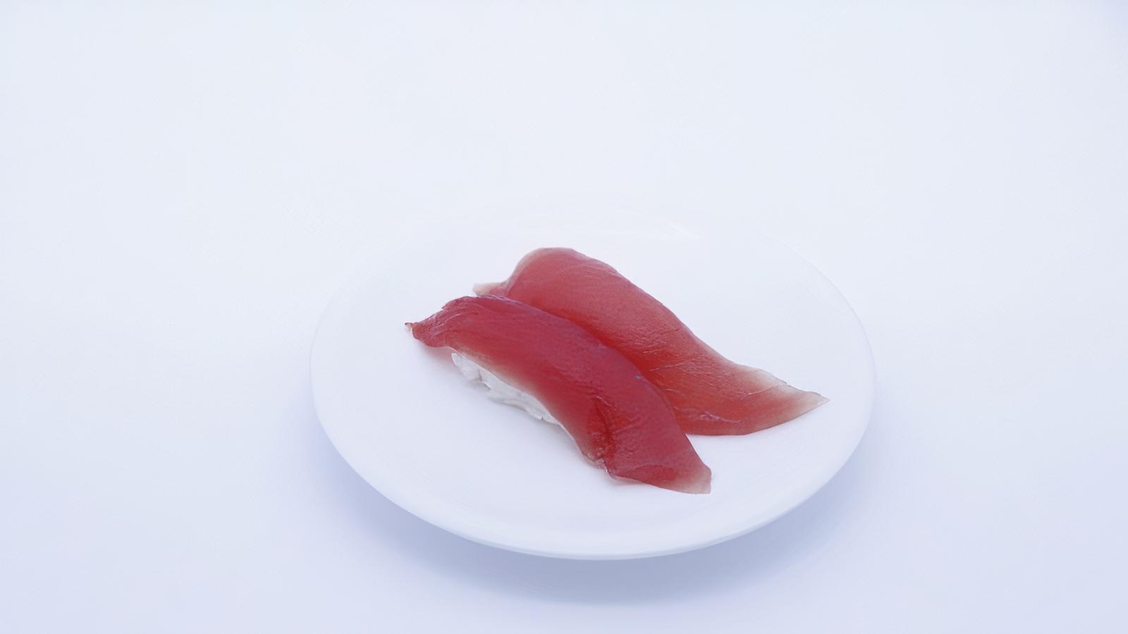 Order Tuna (2 Pieces) food online from Sapporo Revolving Sushi store, Las Vegas on bringmethat.com