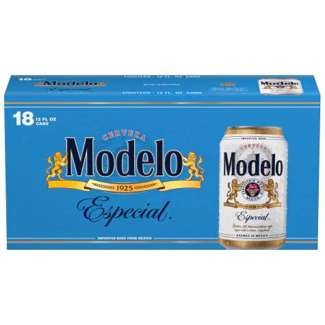 Order Modelo Especial, 18pk-12oz canned beer (4.40% ABV) food online from Checkout Food Stores #47 store, Houston on bringmethat.com