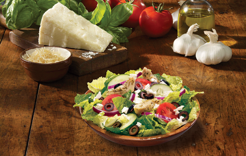 Order LG Greek Salad food online from Bucks Pizza store, Peachtree City on bringmethat.com