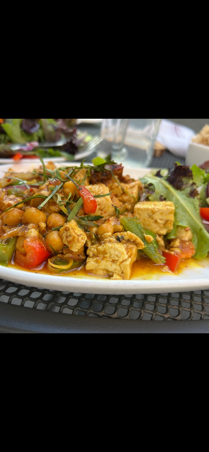 Order Spicy Kua Kling Tofu & Chickpeas (V) ️️️ food online from 9 Tastes store, Cambridge on bringmethat.com