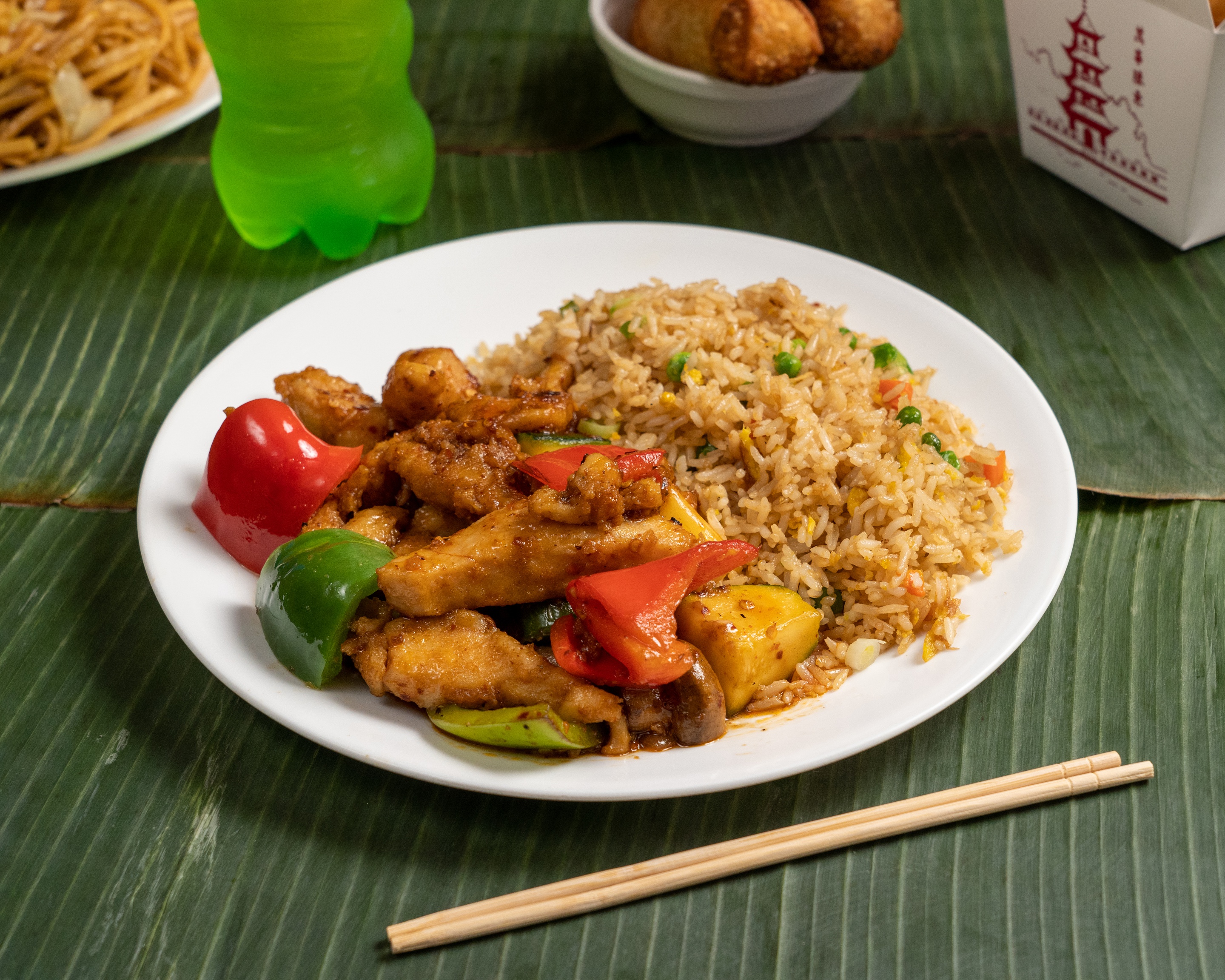 Order Build Your Own 1 Entree Plate, Full Side food online from China Express store, Converse on bringmethat.com