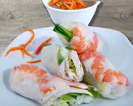 Order 2. Goi Cuon - Fresh Shrimp Spring Rolls food online from Tay Ho store, Santa Clara on bringmethat.com