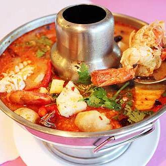 Order Tom Yum Seafood Soup food online from Thai Fiesta Cafe store, Paramount on bringmethat.com