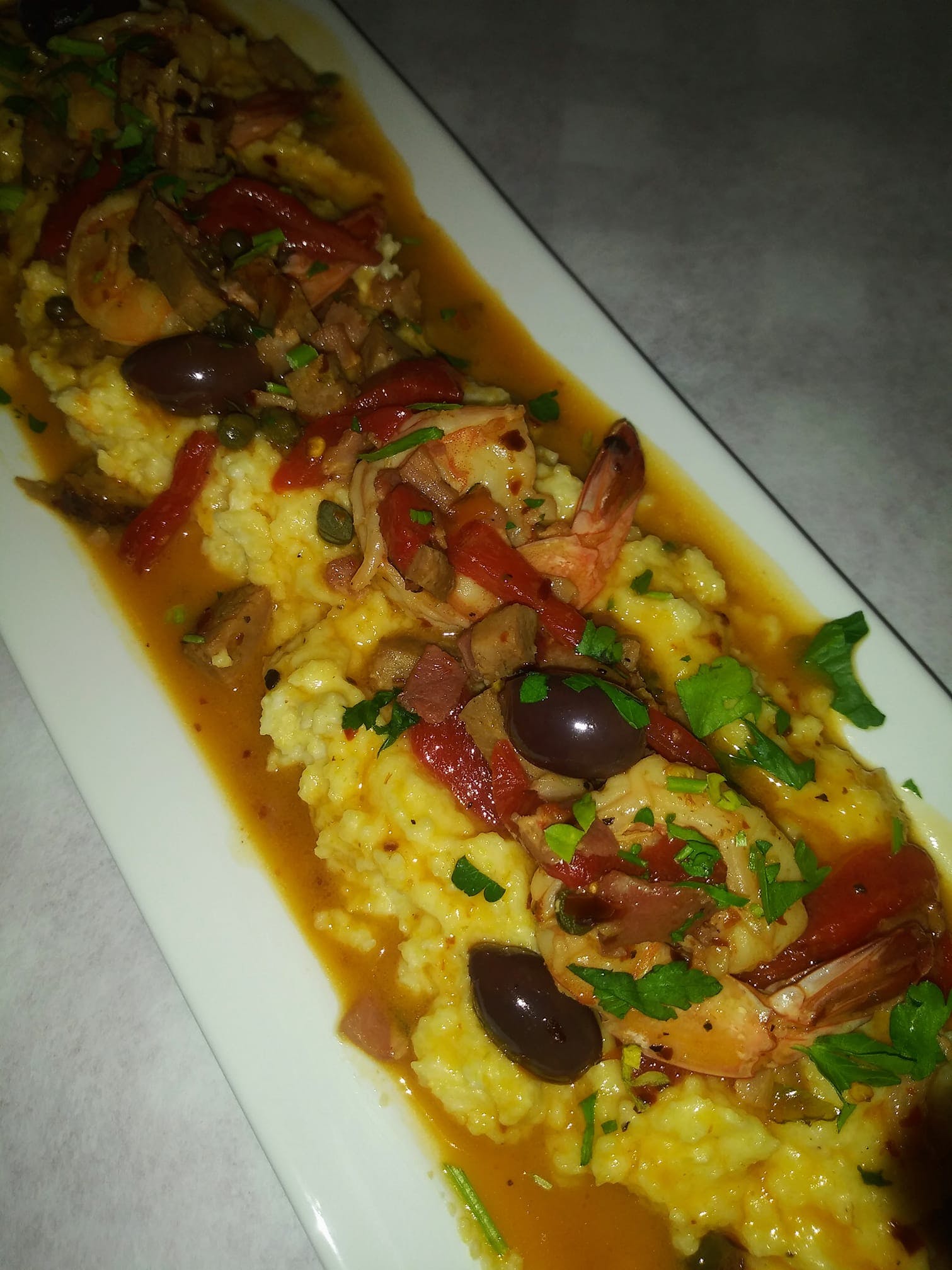 Order Italian Shrimp & Grits - Starters food online from The Spaghetti House store, Easton on bringmethat.com
