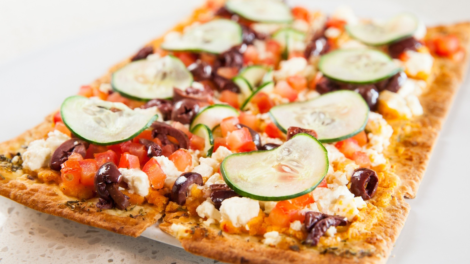 Order The Greek Pizza food online from Greens and Proteins store, Las Vegas on bringmethat.com