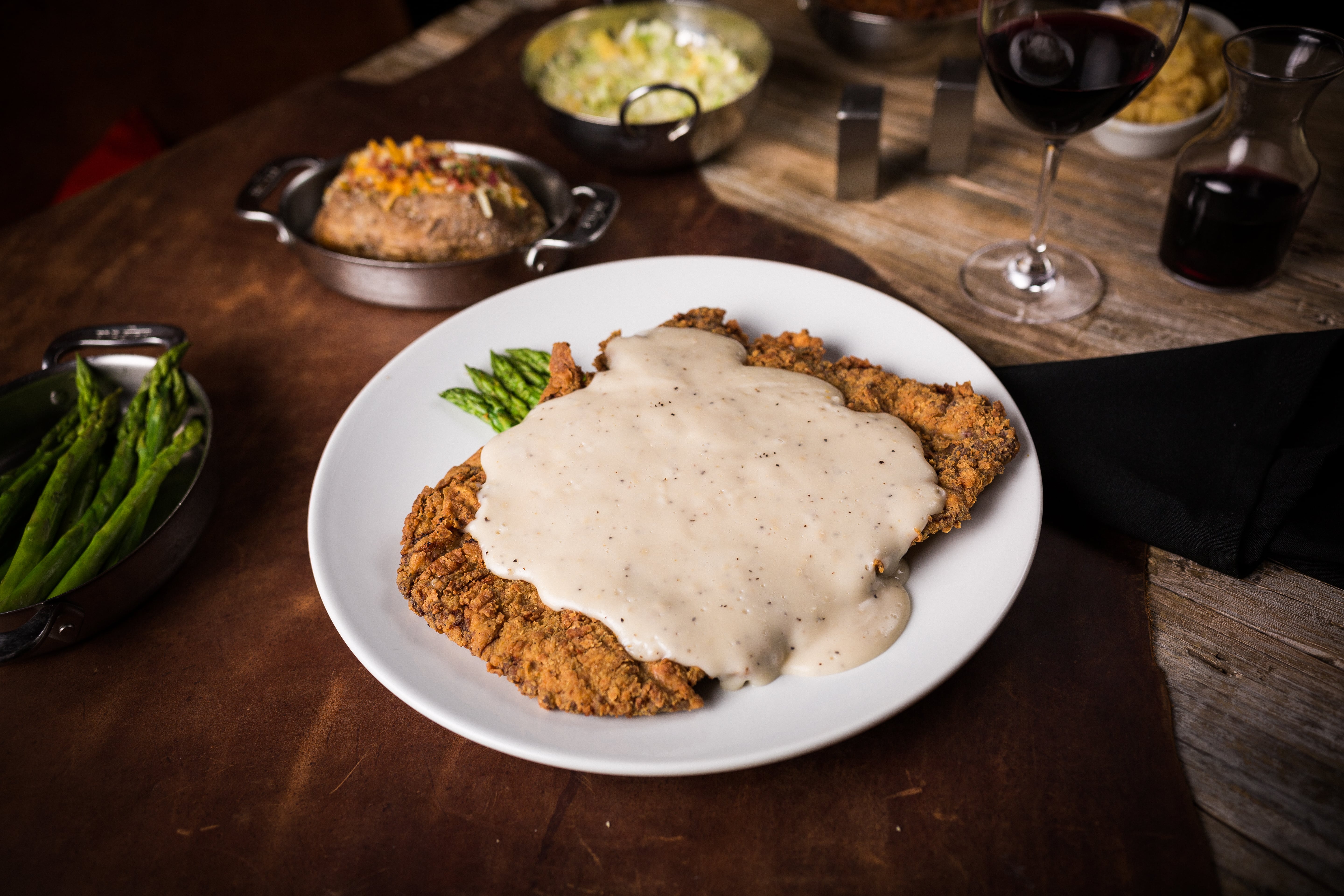 Order 12 Oz Country Fried Steak food online from Great American Steakhouse store, El Paso on bringmethat.com
