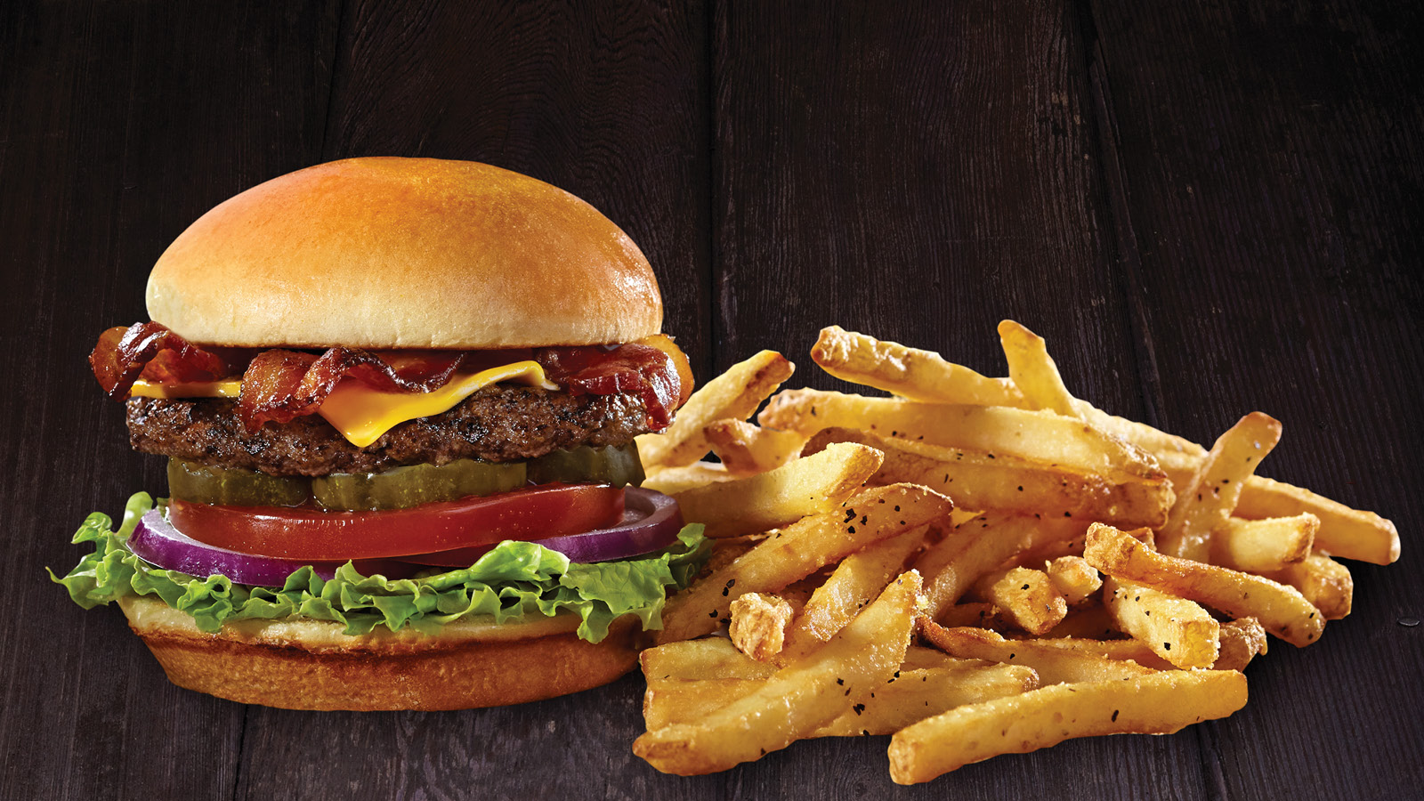 Order 1/3 lb. Mega Bacon Burger food online from Sizzler store, Sparks on bringmethat.com