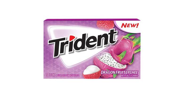 Order Trident Sugar Free Xylitol Gum Dragon Fruit Lychee food online from Shell Rock Spring store, Bel Air on bringmethat.com