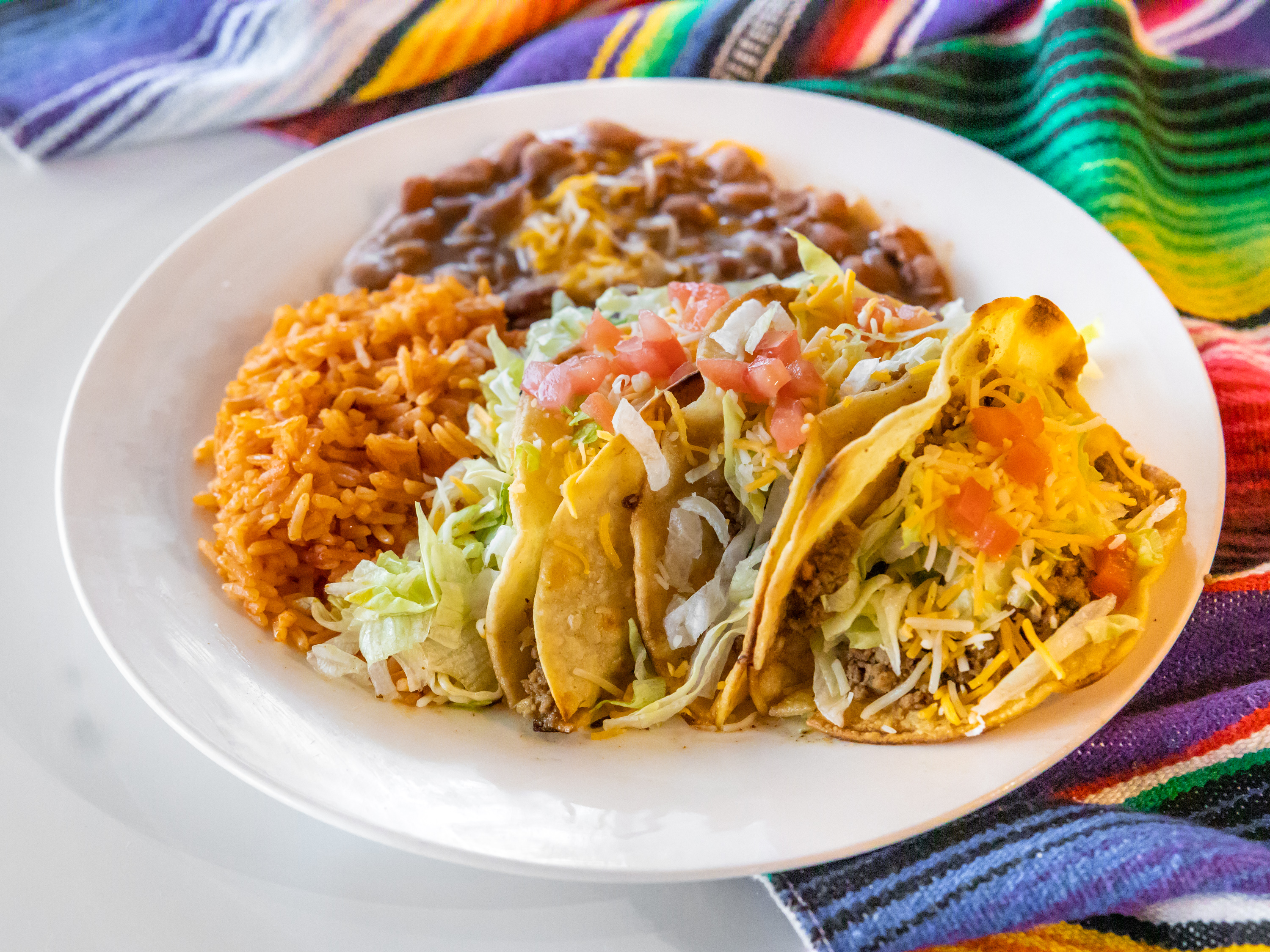 Order TACO PLATE food online from El Mariachi Authentic Mexican Food store, Cedar Crest on bringmethat.com