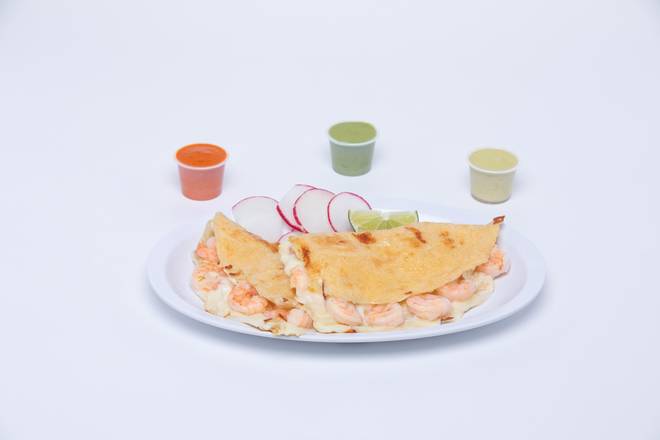 Order QUEZ CAMARONES food online from La Salsa Verde Taqueria store, Dallas on bringmethat.com
