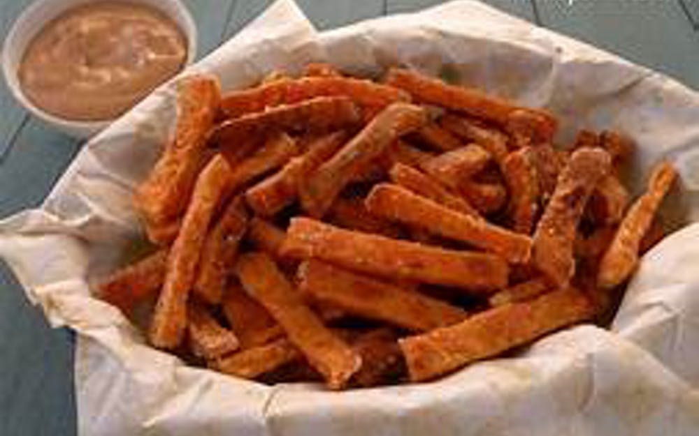 Order Sweet Potato Fries - Appetizer food online from Pino's Pizzeria store, Easton on bringmethat.com